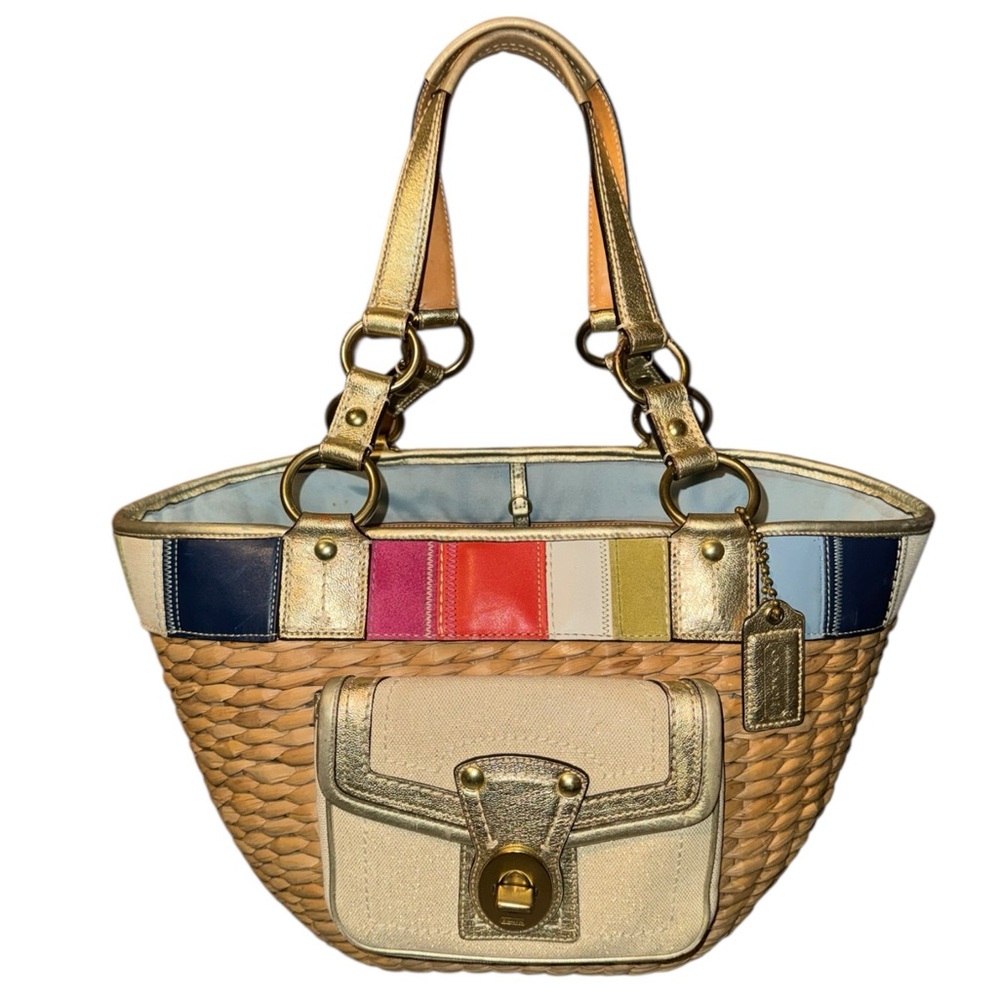 RESERVED FOR BOUJEEGIRL29 Coach Legacy Straw Large Lily Tote Bag